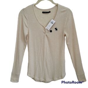 Abercrombie & Fitch‎ Long Sleeve Henley SMALL